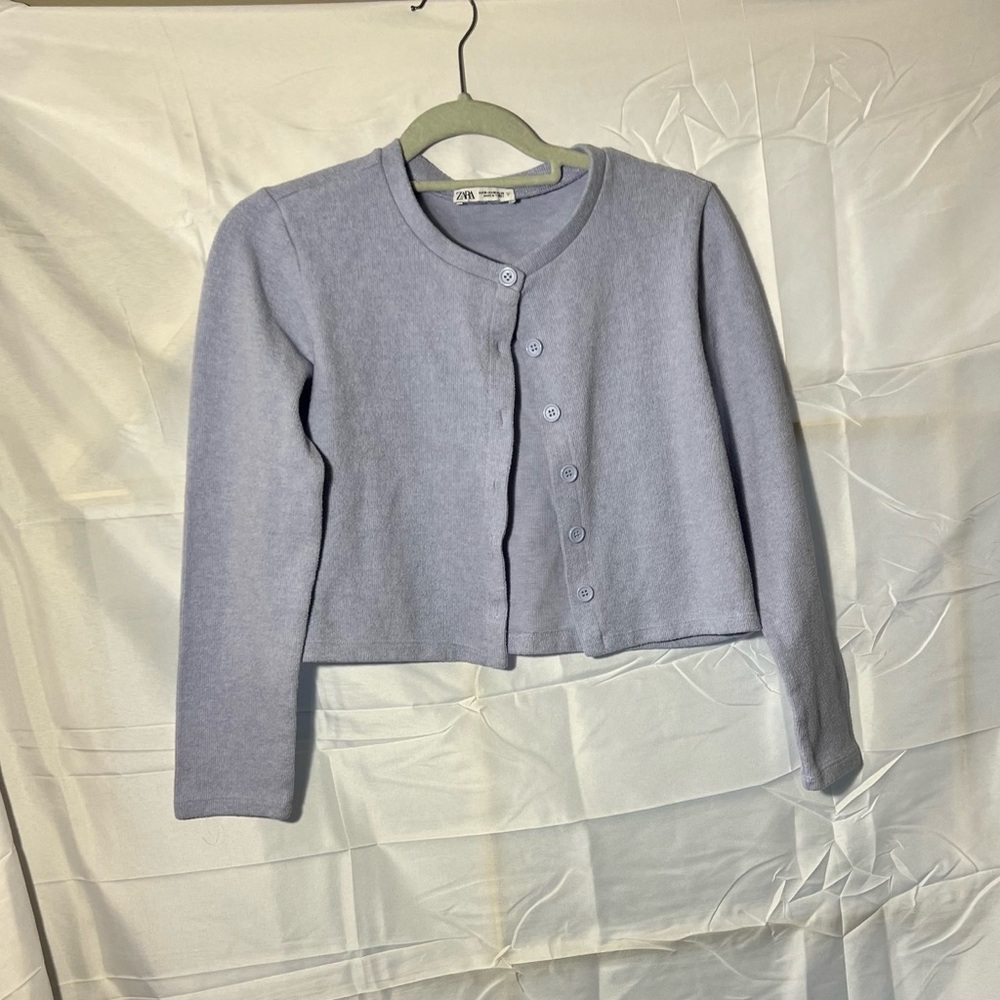 Zara Light Purple Button-Up Cardigan